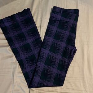 Betabrand purple plaid boot cut pant. Size medium long.
